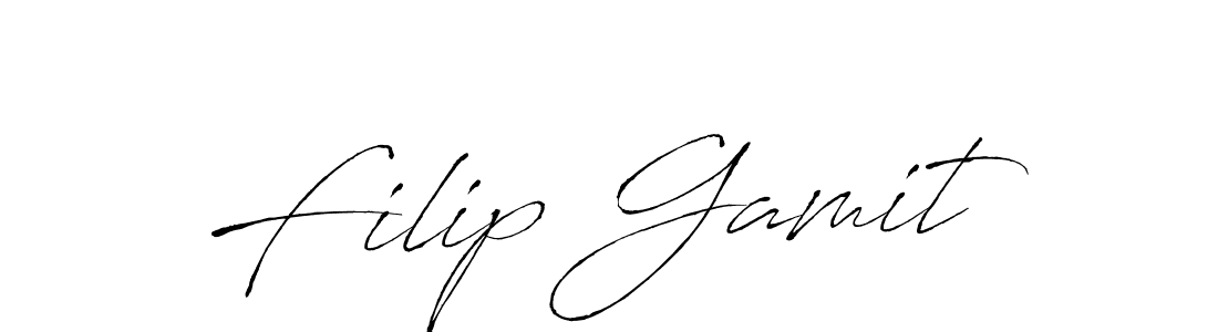 Design your own signature with our free online signature maker. With this signature software, you can create a handwritten (Antro_Vectra) signature for name Filip Gamit. Filip Gamit signature style 6 images and pictures png