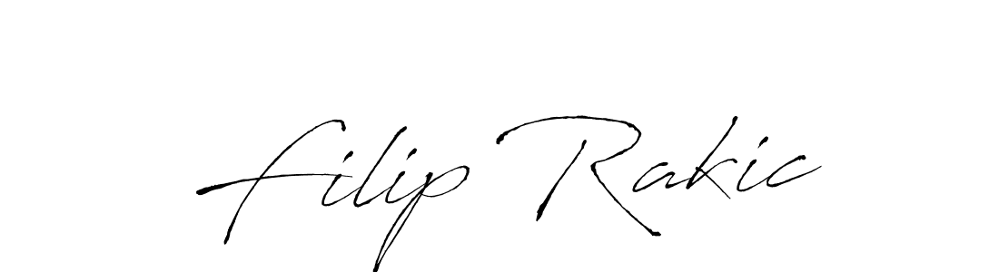 Filip Rakic stylish signature style. Best Handwritten Sign (Antro_Vectra) for my name. Handwritten Signature Collection Ideas for my name Filip Rakic. Filip Rakic signature style 6 images and pictures png