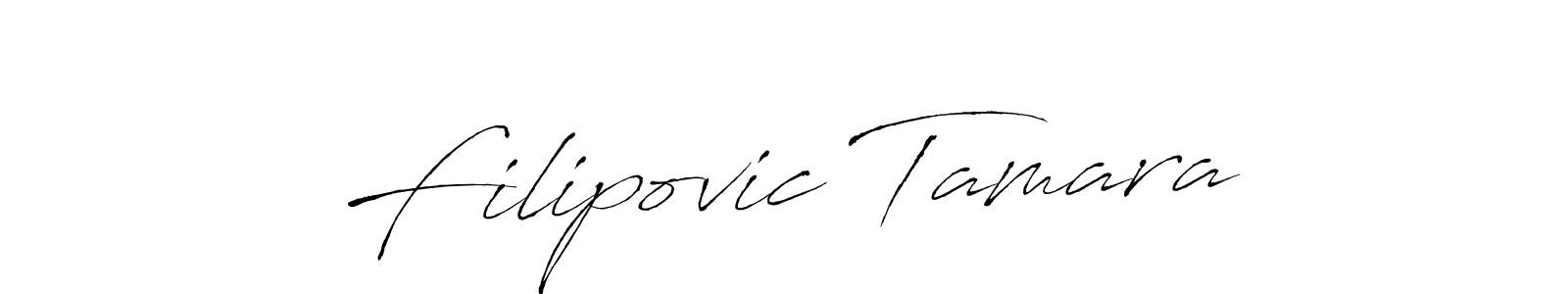 Make a beautiful signature design for name Filipovic Tamara. With this signature (Antro_Vectra) style, you can create a handwritten signature for free. Filipovic Tamara signature style 6 images and pictures png
