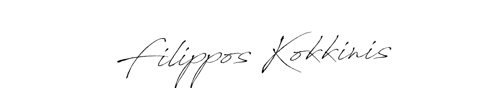 How to make Filippos Kokkinis name signature. Use Antro_Vectra style for creating short signs online. This is the latest handwritten sign. Filippos Kokkinis signature style 6 images and pictures png