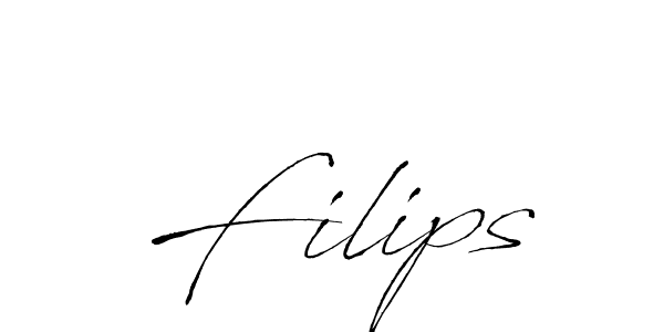 Use a signature maker to create a handwritten signature online. With this signature software, you can design (Antro_Vectra) your own signature for name Filips. Filips signature style 6 images and pictures png