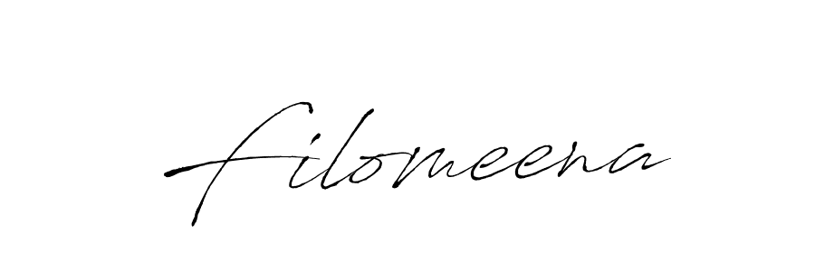 How to make Filomeena name signature. Use Antro_Vectra style for creating short signs online. This is the latest handwritten sign. Filomeena signature style 6 images and pictures png