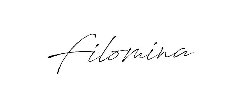 Use a signature maker to create a handwritten signature online. With this signature software, you can design (Antro_Vectra) your own signature for name Filomina. Filomina signature style 6 images and pictures png