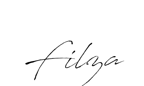 Design your own signature with our free online signature maker. With this signature software, you can create a handwritten (Antro_Vectra) signature for name Filza. Filza signature style 6 images and pictures png