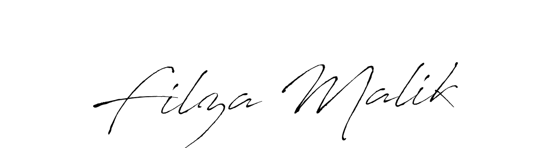 Make a beautiful signature design for name Filza Malik. With this signature (Antro_Vectra) style, you can create a handwritten signature for free. Filza Malik signature style 6 images and pictures png