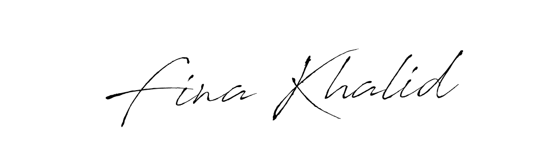 Create a beautiful signature design for name Fina Khalid. With this signature (Antro_Vectra) fonts, you can make a handwritten signature for free. Fina Khalid signature style 6 images and pictures png