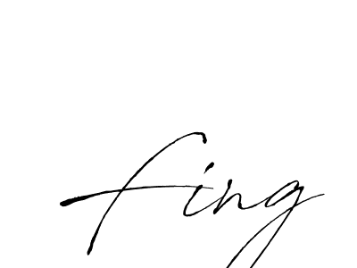 Use a signature maker to create a handwritten signature online. With this signature software, you can design (Antro_Vectra) your own signature for name Fing. Fing signature style 6 images and pictures png