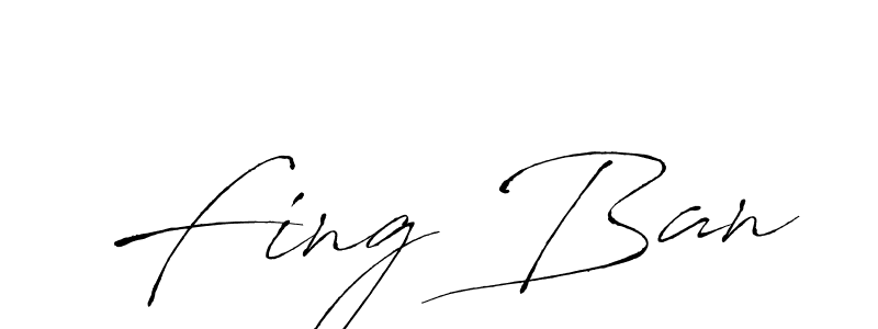 You should practise on your own different ways (Antro_Vectra) to write your name (Fing Ban) in signature. don't let someone else do it for you. Fing Ban signature style 6 images and pictures png