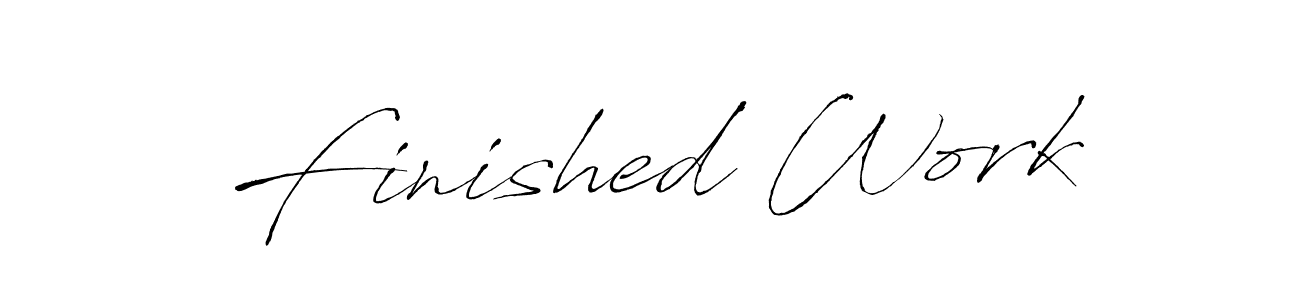 How to make Finished Work name signature. Use Antro_Vectra style for creating short signs online. This is the latest handwritten sign. Finished Work signature style 6 images and pictures png