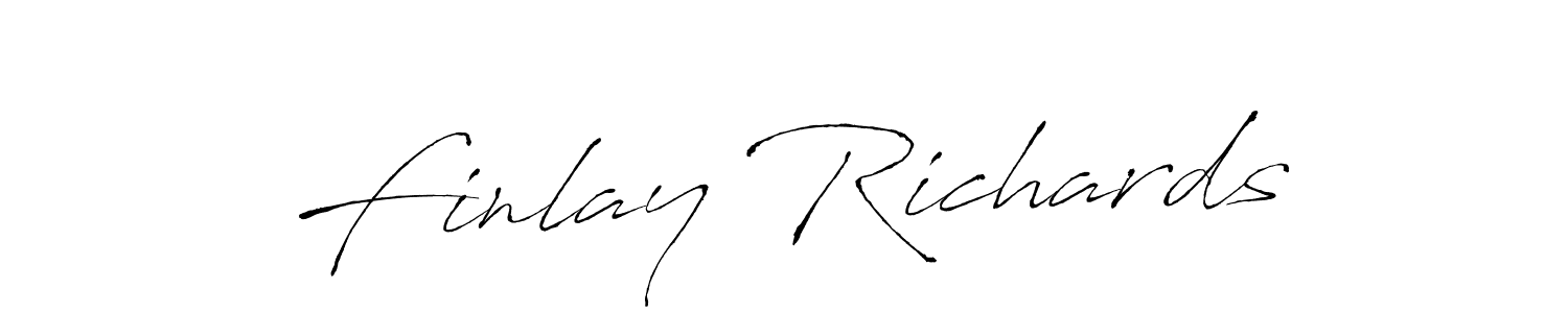 Finlay Richards stylish signature style. Best Handwritten Sign (Antro_Vectra) for my name. Handwritten Signature Collection Ideas for my name Finlay Richards. Finlay Richards signature style 6 images and pictures png