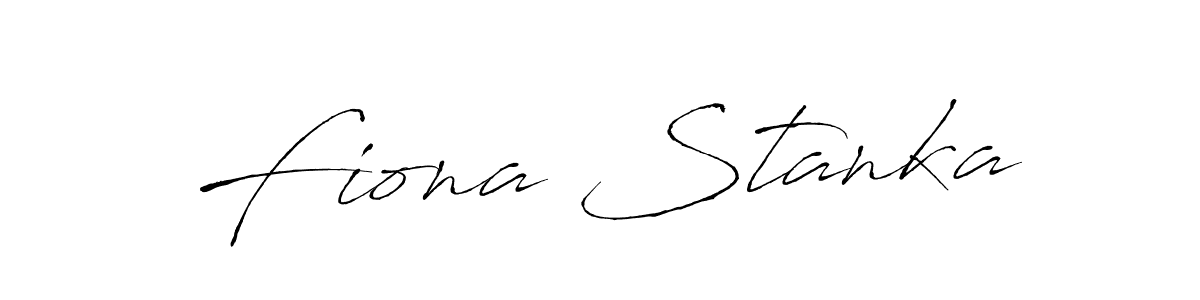 How to make Fiona Stanka name signature. Use Antro_Vectra style for creating short signs online. This is the latest handwritten sign. Fiona Stanka signature style 6 images and pictures png