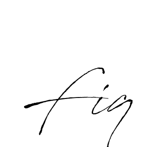 Make a beautiful signature design for name Fiq. With this signature (Antro_Vectra) style, you can create a handwritten signature for free. Fiq signature style 6 images and pictures png