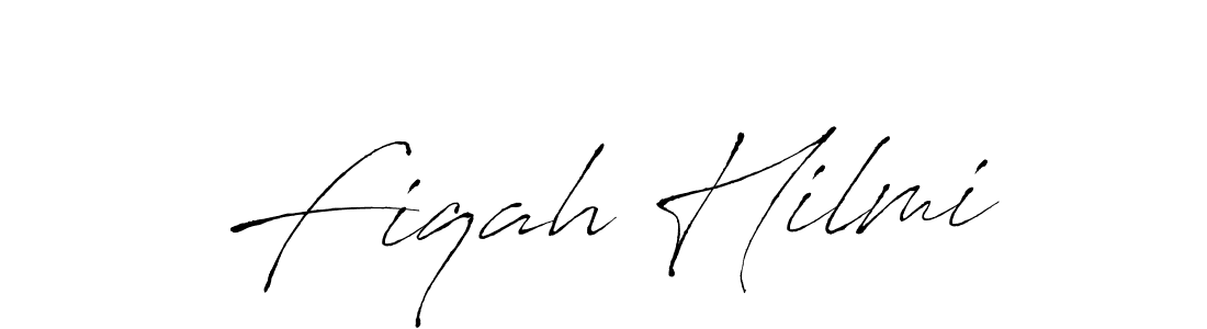 How to make Fiqah Hilmi name signature. Use Antro_Vectra style for creating short signs online. This is the latest handwritten sign. Fiqah Hilmi signature style 6 images and pictures png