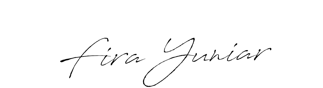 Similarly Antro_Vectra is the best handwritten signature design. Signature creator online .You can use it as an online autograph creator for name Fira Yuniar. Fira Yuniar signature style 6 images and pictures png