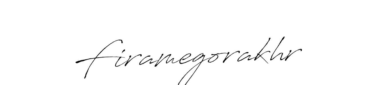 Make a beautiful signature design for name Firamegorakhr. With this signature (Antro_Vectra) style, you can create a handwritten signature for free. Firamegorakhr signature style 6 images and pictures png