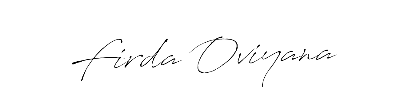 How to make Firda Oviyana signature? Antro_Vectra is a professional autograph style. Create handwritten signature for Firda Oviyana name. Firda Oviyana signature style 6 images and pictures png