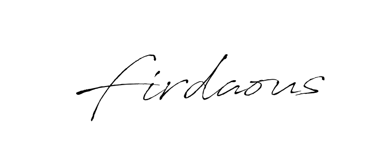 Antro_Vectra is a professional signature style that is perfect for those who want to add a touch of class to their signature. It is also a great choice for those who want to make their signature more unique. Get Firdaous name to fancy signature for free. Firdaous signature style 6 images and pictures png
