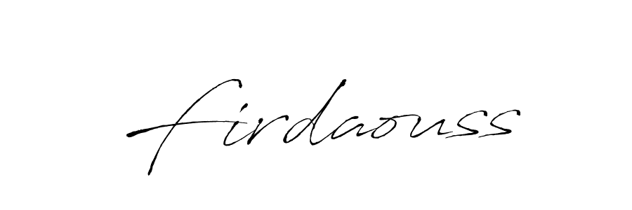 You should practise on your own different ways (Antro_Vectra) to write your name (Firdaouss) in signature. don't let someone else do it for you. Firdaouss signature style 6 images and pictures png