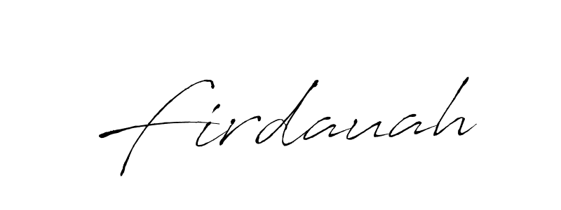 Also we have Firdauah name is the best signature style. Create professional handwritten signature collection using Antro_Vectra autograph style. Firdauah signature style 6 images and pictures png