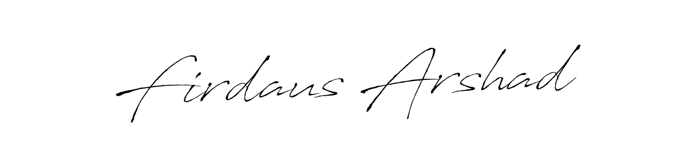 Make a beautiful signature design for name Firdaus Arshad. With this signature (Antro_Vectra) style, you can create a handwritten signature for free. Firdaus Arshad signature style 6 images and pictures png