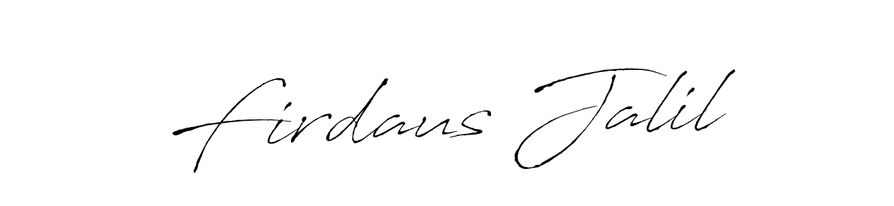 Design your own signature with our free online signature maker. With this signature software, you can create a handwritten (Antro_Vectra) signature for name Firdaus Jalil. Firdaus Jalil signature style 6 images and pictures png