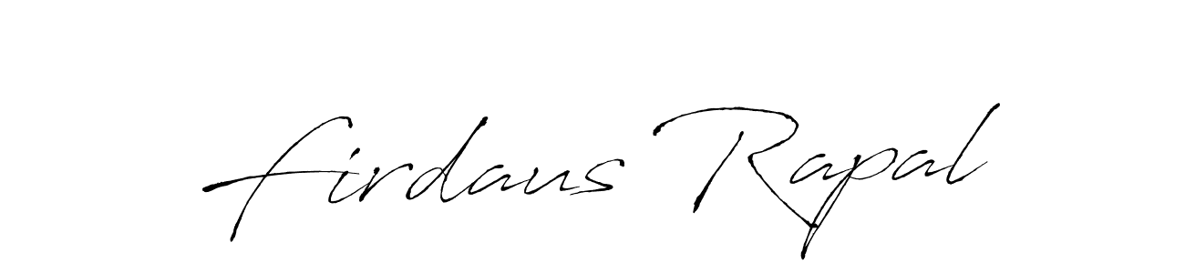 Create a beautiful signature design for name Firdaus Rapal. With this signature (Antro_Vectra) fonts, you can make a handwritten signature for free. Firdaus Rapal signature style 6 images and pictures png