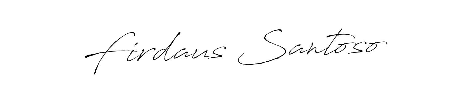 Also we have Firdaus Santoso name is the best signature style. Create professional handwritten signature collection using Antro_Vectra autograph style. Firdaus Santoso signature style 6 images and pictures png
