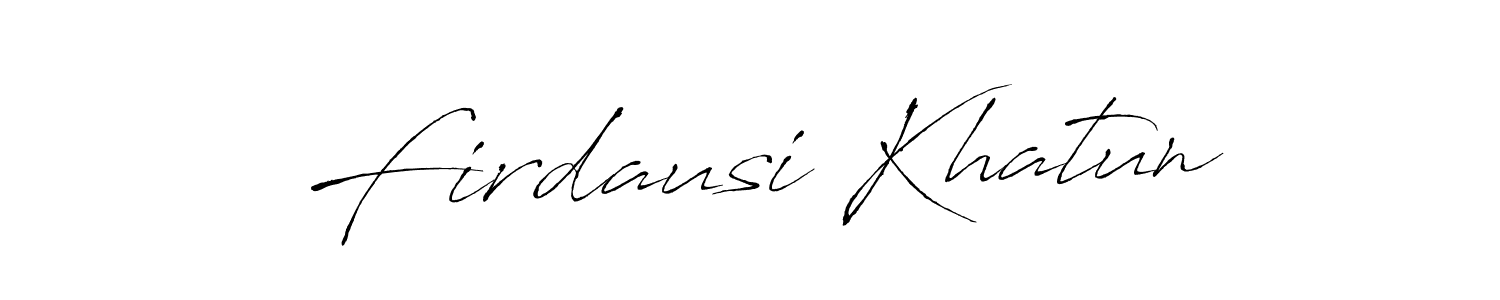 Antro_Vectra is a professional signature style that is perfect for those who want to add a touch of class to their signature. It is also a great choice for those who want to make their signature more unique. Get Firdausi Khatun name to fancy signature for free. Firdausi Khatun signature style 6 images and pictures png