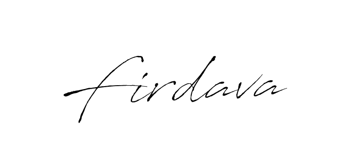 Make a beautiful signature design for name Firdava. With this signature (Antro_Vectra) style, you can create a handwritten signature for free. Firdava signature style 6 images and pictures png