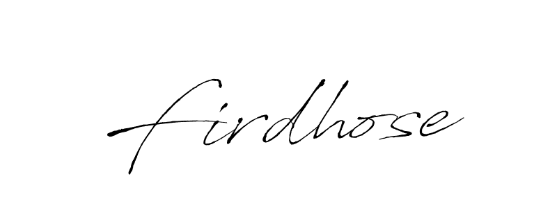 How to Draw Firdhose signature style? Antro_Vectra is a latest design signature styles for name Firdhose. Firdhose signature style 6 images and pictures png