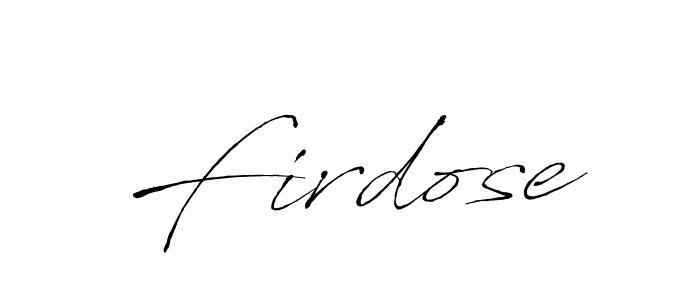 Create a beautiful signature design for name Firdose. With this signature (Antro_Vectra) fonts, you can make a handwritten signature for free. Firdose signature style 6 images and pictures png