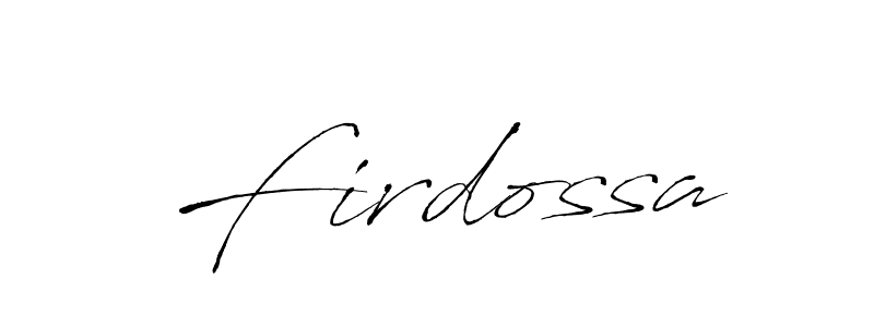 The best way (Antro_Vectra) to make a short signature is to pick only two or three words in your name. The name Firdossa include a total of six letters. For converting this name. Firdossa signature style 6 images and pictures png