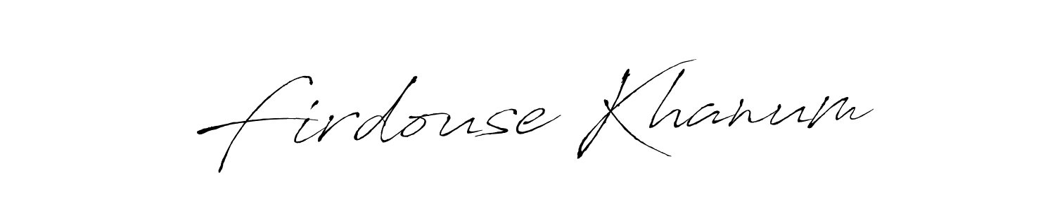 The best way (Antro_Vectra) to make a short signature is to pick only two or three words in your name. The name Firdouse Khanum include a total of six letters. For converting this name. Firdouse Khanum signature style 6 images and pictures png