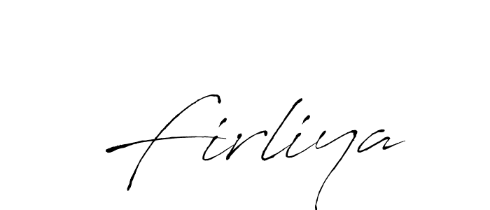 Create a beautiful signature design for name Firliya. With this signature (Antro_Vectra) fonts, you can make a handwritten signature for free. Firliya signature style 6 images and pictures png
