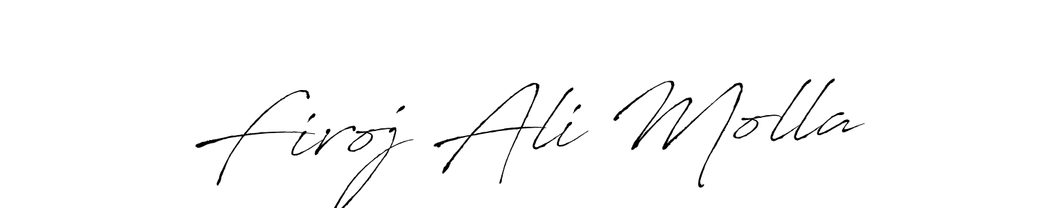 Create a beautiful signature design for name Firoj Ali Molla. With this signature (Antro_Vectra) fonts, you can make a handwritten signature for free. Firoj Ali Molla signature style 6 images and pictures png