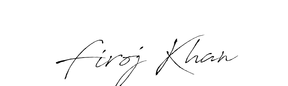 Design your own signature with our free online signature maker. With this signature software, you can create a handwritten (Antro_Vectra) signature for name Firoj Khan. Firoj Khan signature style 6 images and pictures png