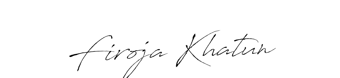 How to make Firoja Khatun signature? Antro_Vectra is a professional autograph style. Create handwritten signature for Firoja Khatun name. Firoja Khatun signature style 6 images and pictures png