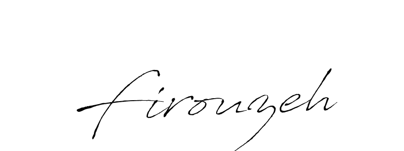 Firouzeh stylish signature style. Best Handwritten Sign (Antro_Vectra) for my name. Handwritten Signature Collection Ideas for my name Firouzeh. Firouzeh signature style 6 images and pictures png