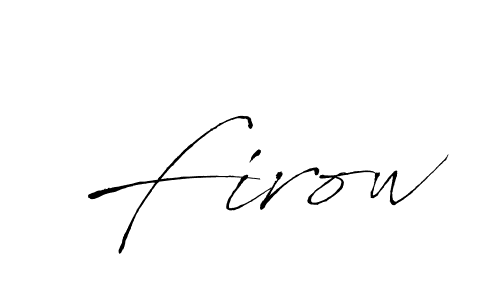 Use a signature maker to create a handwritten signature online. With this signature software, you can design (Antro_Vectra) your own signature for name Firow. Firow signature style 6 images and pictures png