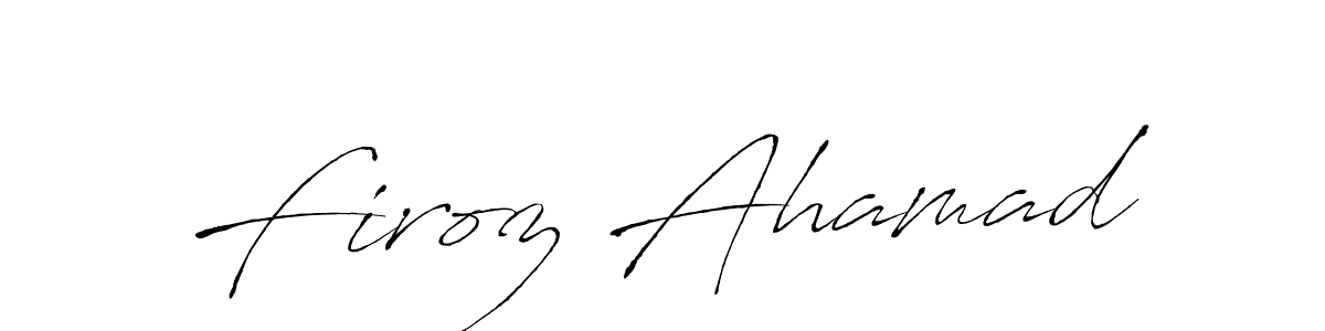 Make a beautiful signature design for name Firoz Ahamad. With this signature (Antro_Vectra) style, you can create a handwritten signature for free. Firoz Ahamad signature style 6 images and pictures png