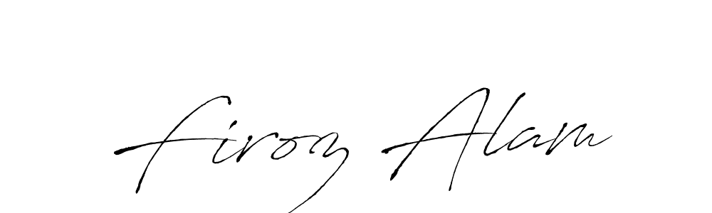 How to make Firoz Alam name signature. Use Antro_Vectra style for creating short signs online. This is the latest handwritten sign. Firoz Alam signature style 6 images and pictures png