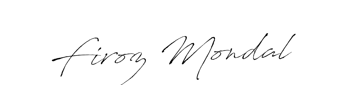 How to make Firoz Mondal name signature. Use Antro_Vectra style for creating short signs online. This is the latest handwritten sign. Firoz Mondal signature style 6 images and pictures png