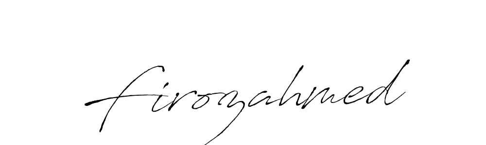 Design your own signature with our free online signature maker. With this signature software, you can create a handwritten (Antro_Vectra) signature for name Firozahmed. Firozahmed signature style 6 images and pictures png