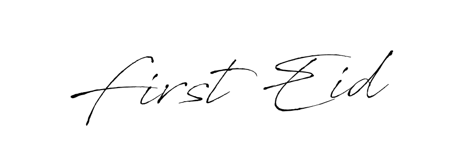 How to make First Eid signature? Antro_Vectra is a professional autograph style. Create handwritten signature for First Eid name. First Eid signature style 6 images and pictures png