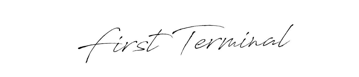 How to make First Terminal name signature. Use Antro_Vectra style for creating short signs online. This is the latest handwritten sign. First Terminal signature style 6 images and pictures png