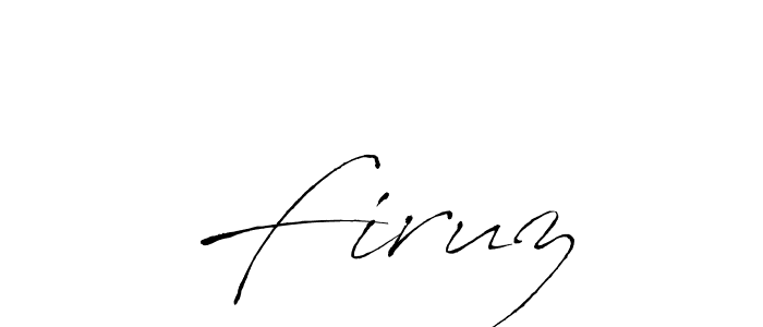 Design your own signature with our free online signature maker. With this signature software, you can create a handwritten (Antro_Vectra) signature for name Firuzə. Firuzə signature style 6 images and pictures png