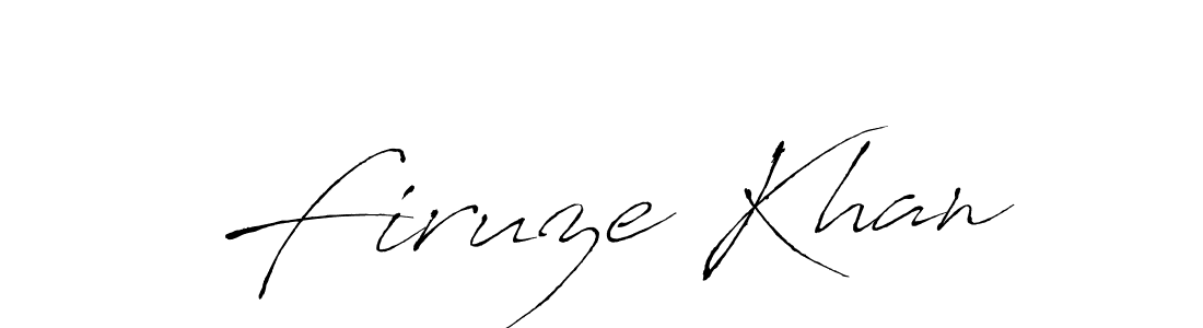 Make a beautiful signature design for name Firuze Khan. With this signature (Antro_Vectra) style, you can create a handwritten signature for free. Firuze Khan signature style 6 images and pictures png