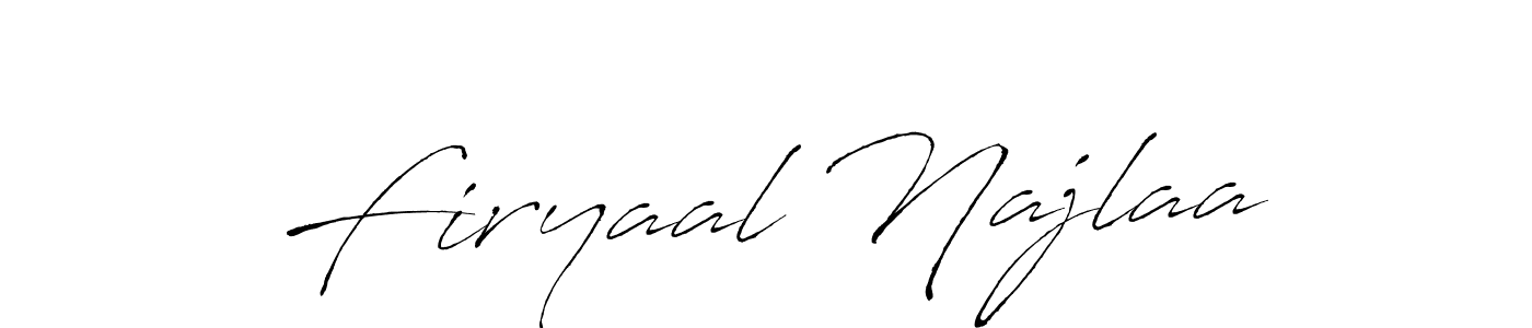 The best way (Antro_Vectra) to make a short signature is to pick only two or three words in your name. The name Firyaal Najlaa include a total of six letters. For converting this name. Firyaal Najlaa signature style 6 images and pictures png