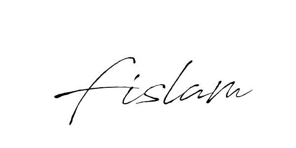 How to make Fislam signature? Antro_Vectra is a professional autograph style. Create handwritten signature for Fislam name. Fislam signature style 6 images and pictures png