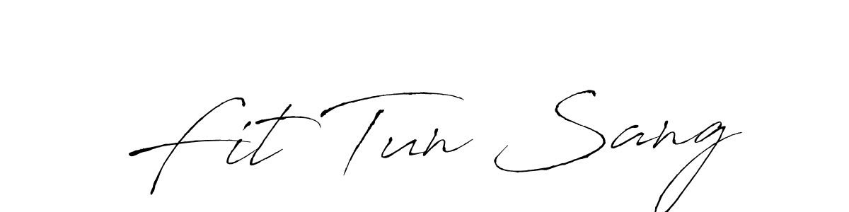 You should practise on your own different ways (Antro_Vectra) to write your name (Fit Tun Sang) in signature. don't let someone else do it for you. Fit Tun Sang signature style 6 images and pictures png